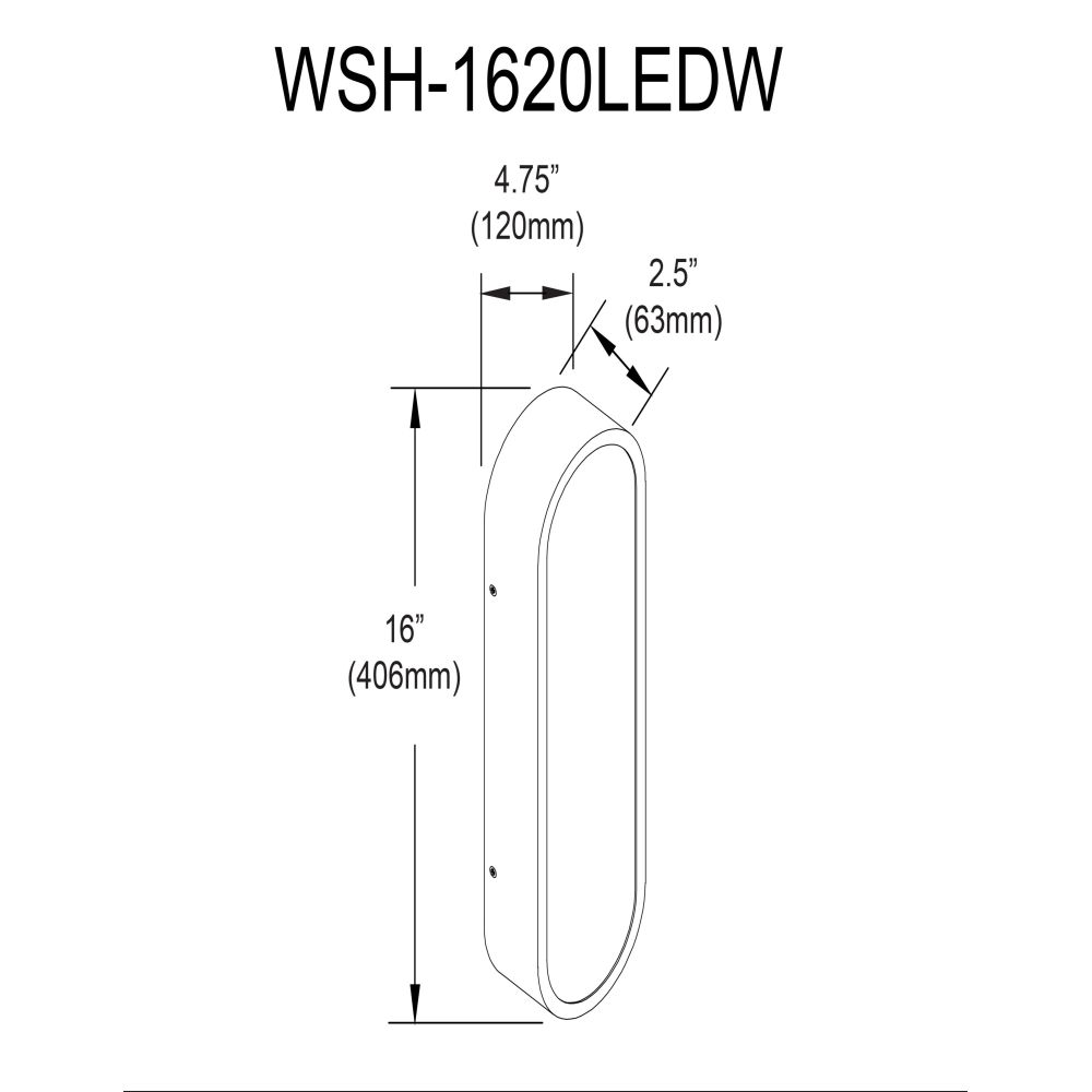 WSH-1620LEDW-MB