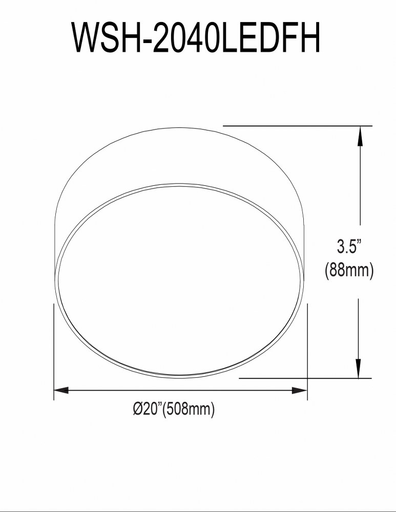 WSH-2040LEDFH-MB